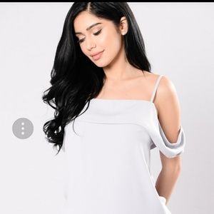 Fashion Nova Woven Top w Zipper Back Bundle Only